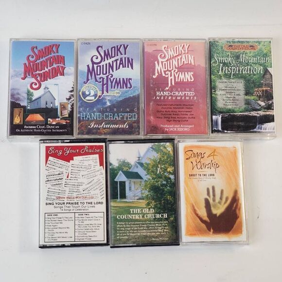 Songs 4 Worship THE OLD COUNTRY CHURCH, SMOKY MOUNTAIN SUNDAY, Inspiration [Cass - Picture 1 of 4